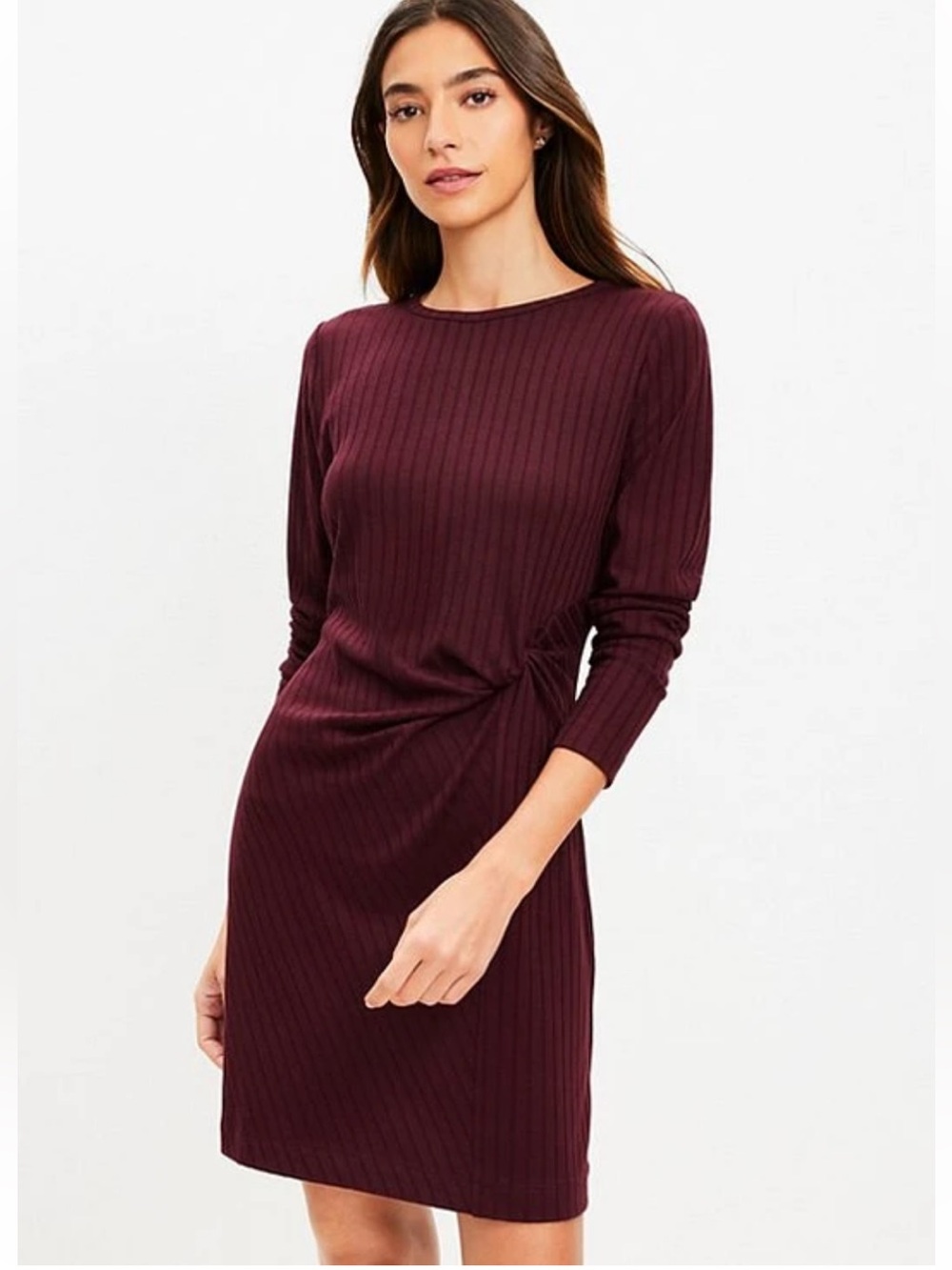 NWT Loft Ribbed Twist Sweater Dress